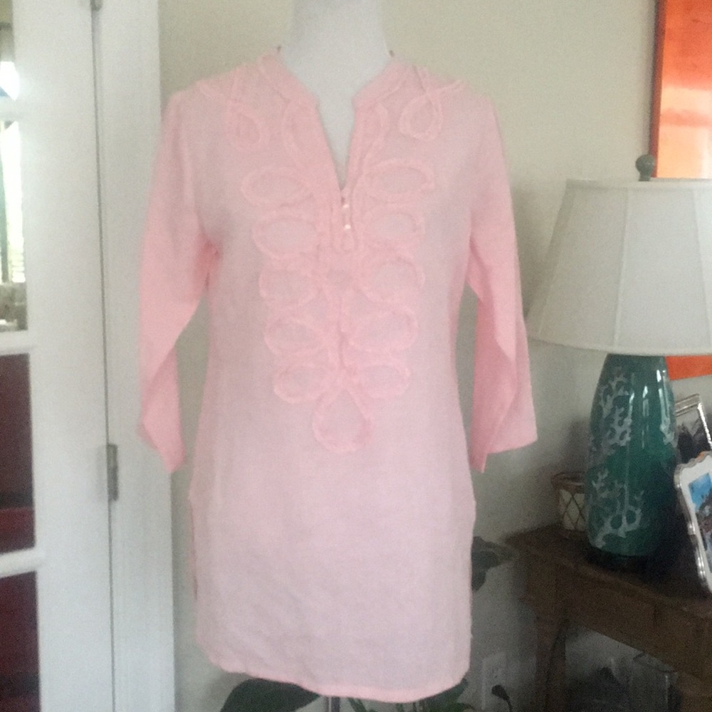 🔥SALE!🔥Linen Tunic with Embroidered Detail